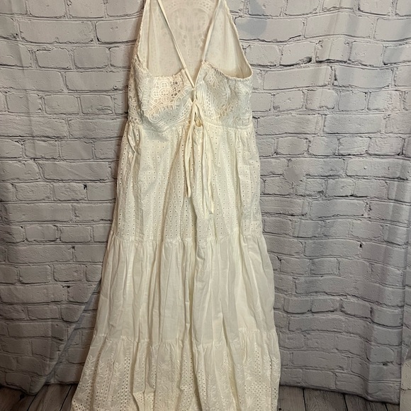 Anthropologie HD In Paris White Crochet Halter Maxi Dress - Picture 4 of 7